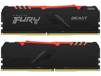  Зображення Пам'ять ПК Kingston DDR4 16GB KIT (8GBx2) 3200 FURY Beast RGB 